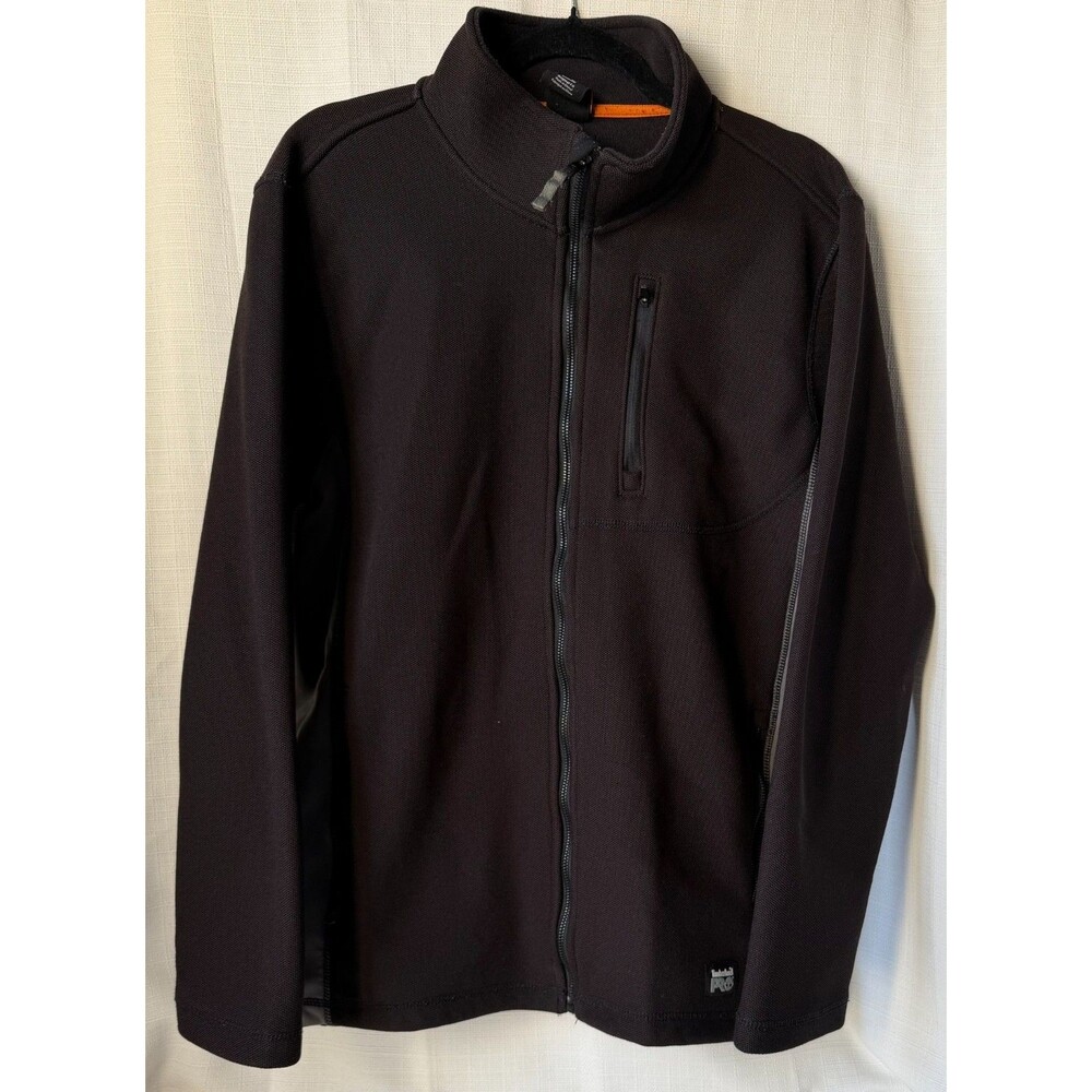 Timberland PRO Mens Medium Full Zip Fleece Work Jacket Brown Gray Workwear